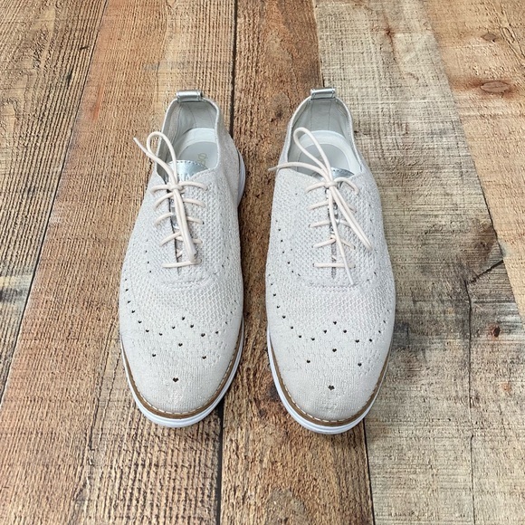 Cole Haan OriginalGrand Wingtip Oxford Blush Pink Silver Stitchlite Womens 9.5 B - Picture 2 of 7